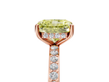 Rose gold Fancy Yellow Radiant  Cut Diamond Pavé Band Ring with Four-Prong Setting_30