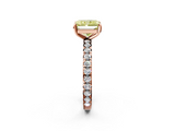 Rose gold Fancy Yellow Radiant  Cut Diamond Pavé Band with Four-Prong Setting_58