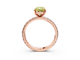 Rose gold Fancy Yellow Radiant  Cut Diamond Pavé Band with Four-Prong Setting_59