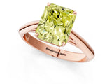 Rose gold Fancy Yellow Radiant Cut Diamond Solitaire Engagement Ring with Cathedral Setting and Four-Prong Mount_133