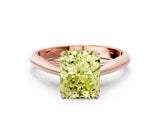 Rose gold Fancy Yellow Radiant Cut Diamond Solitaire Engagement Ring with Cathedral Setting and Four-Prong Mount_24