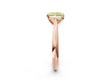 Rose gold Fancy Yellow Radiant Cut Diamond Solitaire Engagement Ring with Cathedral Setting and Four-Prong Mount_26