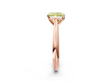 Rose gold Fancy Yellow Radiant Cut Diamond Solitaire Engagement Ring with Cathedral Setting and Four-Prong Mount_32