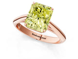 Rose gold Fancy Yellow Radiant Cut Diamond Solitaire Engagement Ring with Cathedral Setting and Four-Prong Mount_79