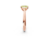 Rose gold Fancy Yellow Radiant Cut Diamond Solitaire Engagement Ring with Cathedral Setting and Four-Prong Mount_80