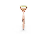 Rose gold Fancy Yellow Radiant Cut Diamond Solitaire Engagement Ring with Classic Band and Four-Prong Setting_14