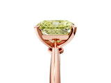 Rose gold Fancy Yellow Radiant Cut Diamond Solitaire Engagement Ring with Classic Band and Four-Prong Setting_17