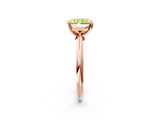 Rose gold Fancy Yellow Radiant Cut Diamond Solitaire Engagement Ring with Classic Band and Four-Prong Setting_38