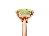 Rose gold Fancy Yellow Radiant Cut Diamond Solitaire Engagement Ring with Classic Band and Four-Prong Setting_41