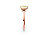 Rose gold Fancy Yellow Radiant Cut Diamond Solitaire Engagement Ring with Classic Band and Four-Prong Setting_88