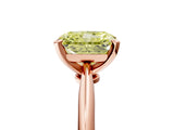 Rose gold Fancy Yellow Radiant Cut Diamond Solitaire Engagement Ring with Classic Band and Four-Prong Setting_91