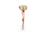 Rose gold Fancy Yellow Radiant Cut Diamond Solitaire Engagement Ring with Four-Prong Setting and Classic Band_22