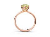 Rose gold Fancy Yellow Radiant Cut Diamond Solitaire Engagement Ring with Four-Prong Setting and Classic Band_23