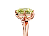 Rose gold Fancy Yellow Radiant Cut Diamond Solitaire Engagement Ring with Four-Prong Setting and Classic Band_25