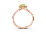 Rose gold Fancy Yellow Radiant Cut Diamond Solitaire Ring with Flower Prong Setting and Classic Band_15