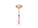 Rose gold Fancy Yellow Radiant Cut Diamond Solitaire Ring with Flower Prong Setting and Classic Band_38