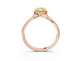 Rose gold Fancy Yellow Radiant Cut Diamond Solitaire Ring with Flower Prong Setting and Classic Band_39