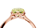 Rose gold Fancy Yellow Radiant Cut Diamond Solitaire Ring with Flower Prong Setting and Classic Band_40