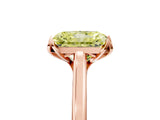 Rose gold Fancy Yellow Radiant Cut Diamond Solitaire Ring with Flower Prong Setting and Classic Band_41