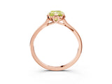 Rose gold Fancy Yellow Radiant Cut Diamond Solitaire Ring with Flower Prong Setting and Classic Band_89
