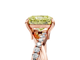 Rose gold Fancy Yellow Radiant  Cut Diamond Twist Band Solitaire with Prong Setting_29
