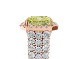 Rose gold Fancy Yellow Radiant Cut Halo Pavé Diamond Engagement Ring with Split Shank and Four-Prong Setting_8