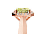 Rose gold Fancy Yellow Radiant  Cut Halo Solitaire Engagement Ring with Square Band and Four-Prong Setting_83
