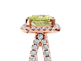 Rose gold Fancy Yellow Radiant  Cut Halo Split Shank Pave Set Ring_67