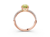 Rose gold Fancy Yellow Radiant  Cut Pave Diamond Engagement Ring with Channel Set Band and Four-Prong Setting_23