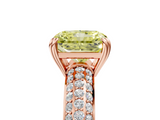 Rose gold Fancy Yellow Radiant  Cut Pave Diamond Engagement Ring with Channel Set Band and Four-Prong Setting_25