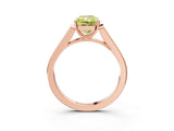 Rose gold Fancy Yellow Radiant Cut Solitaire Cathedral Diamond Engagement Ring with Channel-Set Band and Four-Prong Setting_6
