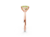 Rose gold Fancy Yellow Radiant Cut Solitaire Diamond Ring with Six-Prong Setting and Classic Band_14