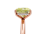 Rose gold Fancy Yellow Radiant  Cut Solitaire Engagement Ring with Four-Prong Setting and Classic Band_25