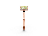 Rose gold Fancy Yellow Radiant  Cut Solitaire Engagement Ring with Four-Prong Setting on a Classic Band_22