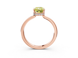 Rose gold Fancy Yellow Radiant  Cut Solitaire Engagement Ring with Four-Prong Setting on a Classic Band_23