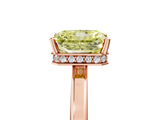 Rose gold Fancy Yellow Radiant  Cut Solitaire Engagement Ring with Four-Prong Setting on a Classic Band_25