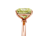 Rose gold Fancy Yellow Radiant  Cut Solitaire Engagement Ring with Thin Band and Four-Prong Setting_8