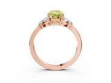 Rose gold Fancy Yellow Radiant  Cut Solitaire Floral Diamond Ring with Four-Prong Setting_40