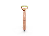 Rose gold Fancy Yellow Radiant Cut Solitaire Milgrain Engraved Band with Four-Prong Setting_2