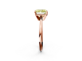 Rose gold Fancy Yellow Radiant  Cut Solitaire Ring with Four-Prong Setting on a Classic Band_27
