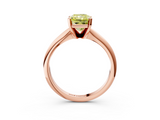 Rose gold Fancy Yellow Radiant  Cut Solitaire Ring with Four-Prong Setting on a Classic Band_28