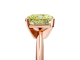 Rose gold Fancy Yellow Radiant  Cut Solitaire Ring with Four-Prong Setting on a Classic Band_30