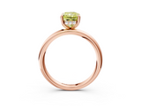 Rose gold Fancy Yellow Radiant  Cut Solitaire Ring with Thin Band and Four-Prong Setting_19