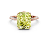 Rose gold Fancy Yellow Radiant Cut Solitaire Split Shank Pave Diamond Engagement Ring with Four-Prong Setting_24