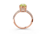 Rose gold Fancy Yellow Radiant Cut Solitaire Split Shank Pave Diamond Engagement Ring with Four-Prong Setting_27