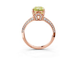 Rose gold Fancy Yellow Radiant Cut Solitaire Split Shank Pave Diamond Engagement Ring with Four-Prong Setting_51