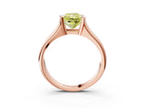 Rose gold Fancy Yellow Radiant Cut Solitaire Tension Set Diamond Ring with Split Shank Band_3