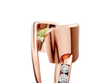 Rose gold Fancy Yellow Radiant Cut Solitaire Tension-Set Diamond Split Shank Ring_5