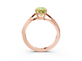Rose gold Fancy Yellow Radiant  Cut Solitaire Twist Band Ring with Four-Prong Setting_23