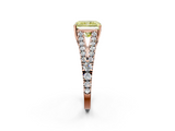 Rose gold Fancy Yellow Radiant  Cut Split Shank Pave Diamond Engagement Ring with Four-Prong Setting_26